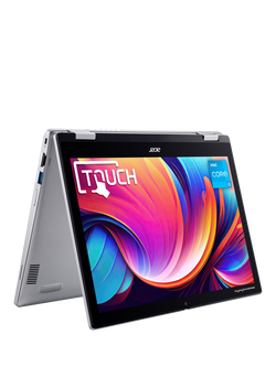 Acer Spin 312 Chromebook Laptop, Intel N100 Processor, 4GB RAM, 64GB eMMC, 12.2” WUXGA Touchscreen, Silver, Silver