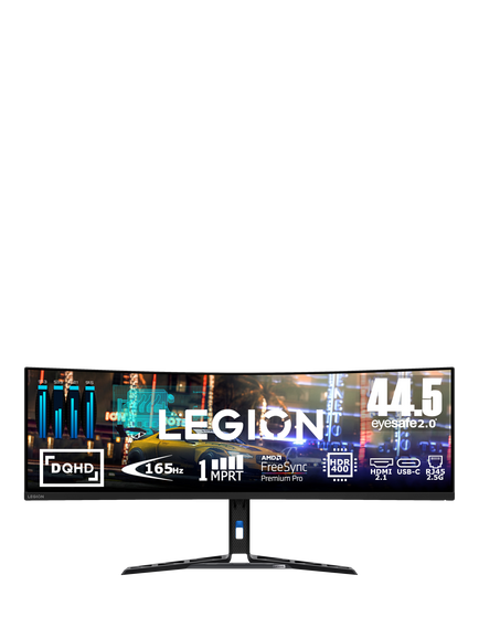 Lenovo Legion R45w-30 DQHD HDR Super Ultra-Wide Curved Gaming Monitor, 44.5", Silver, Silver