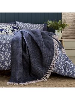 Burleigh x Bedeck Wool Throw - view 2, Blue/Multi