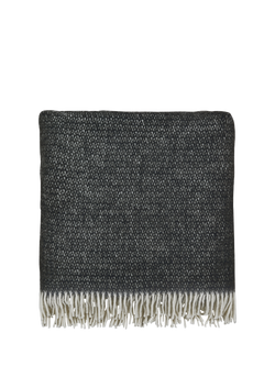 Burleigh x Bedeck Wool Throw, Charcoal Grey