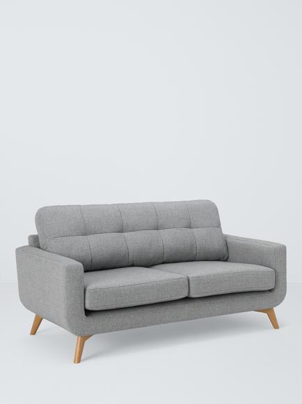 John Lewis Barbican Grand 4 Seater Sofa, Light Leg, Aqua Clean Connie Grey