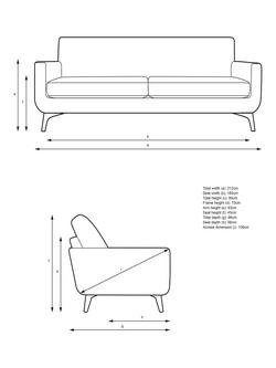 John Lewis Barbican Grand 4 Seater Sofa, Light Leg - view 2, Aqua Clean Connie Grey