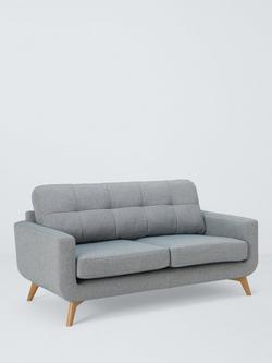 John Lewis Barbican Large 3 Seater Sofa, Light Leg, Aqua Clean Aston Blue