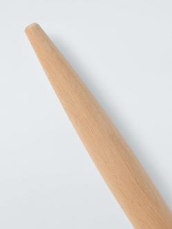 John Lewis Beech Wood Tapered Rolling Pin, 50cm - view 2, Natural