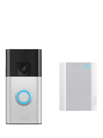 Ring Battery Video Doorbell, Satin Nickel, with Chime (2nd Generation), Satin Nickel