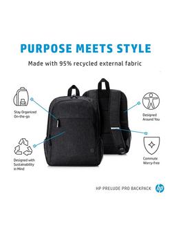 HP Prelude Pro Laptop Backpack for Laptops up to 15.6”, Grey - view 2, Grey