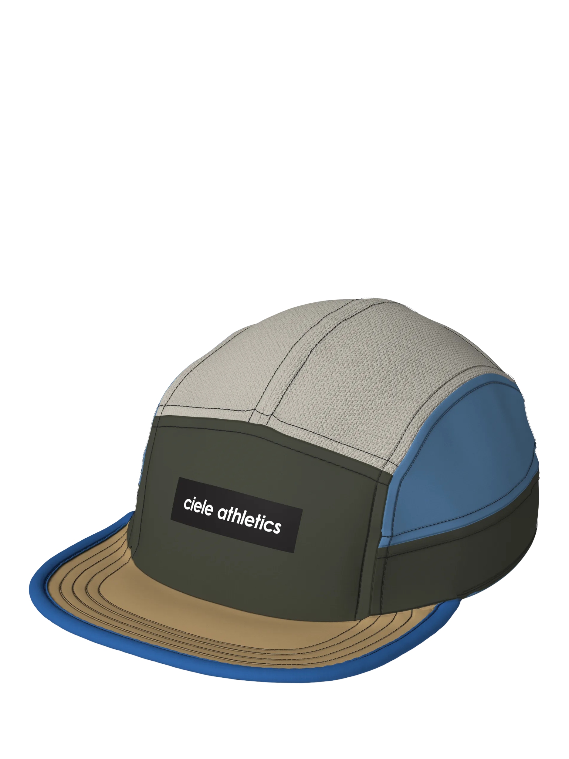 Product image 1 of 2, which shows Ciele Unisex GOCap Field Iconic Bar Cap, Seaweed/Rainy