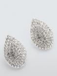 John Lewis Diamante Teardrop Statement Earrings, Silver