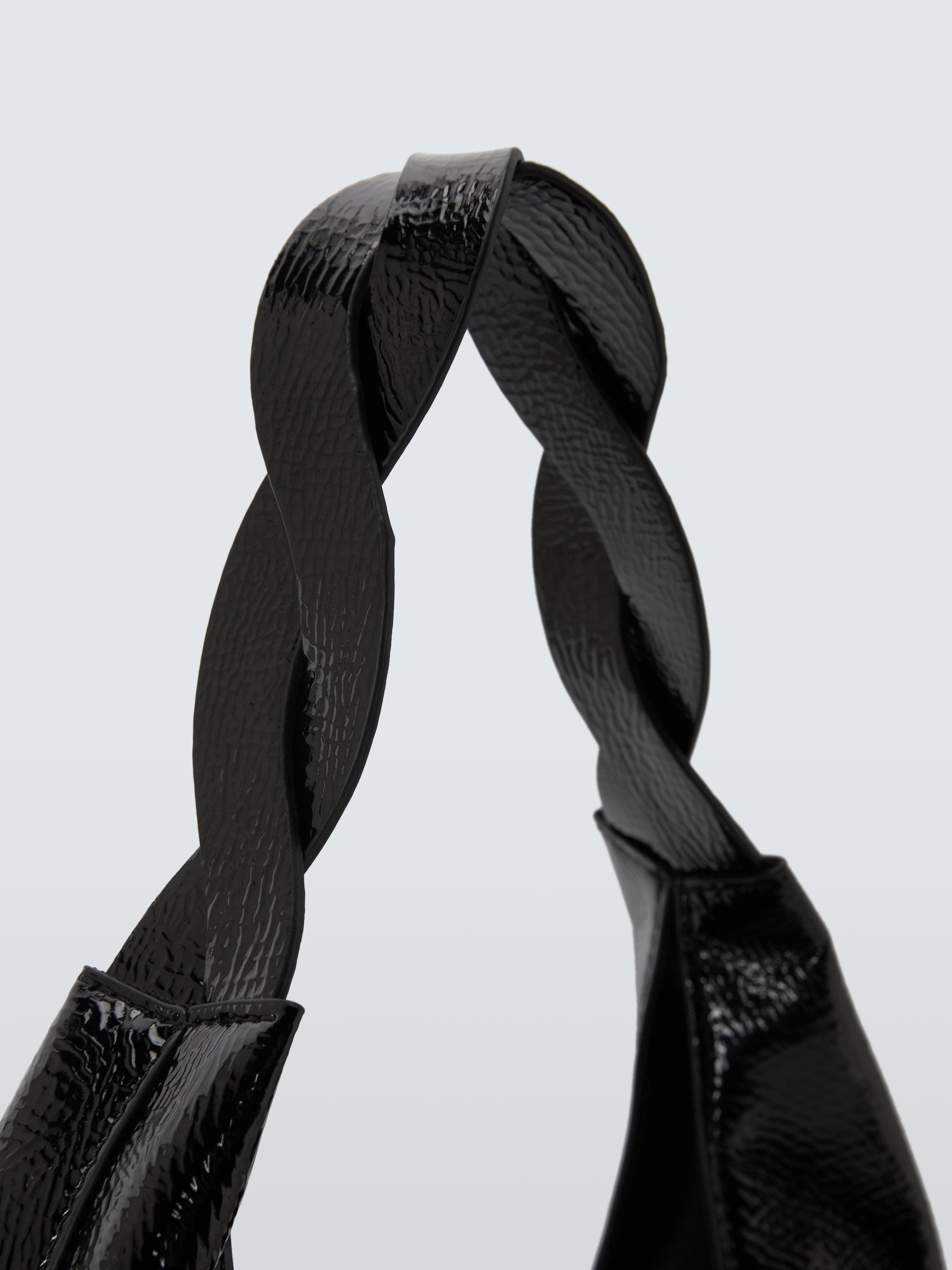 Product image 5 of 7, which shows John Lewis ANYDAY Relaxed Oversized Faux Leather Shoulder Bag, Black