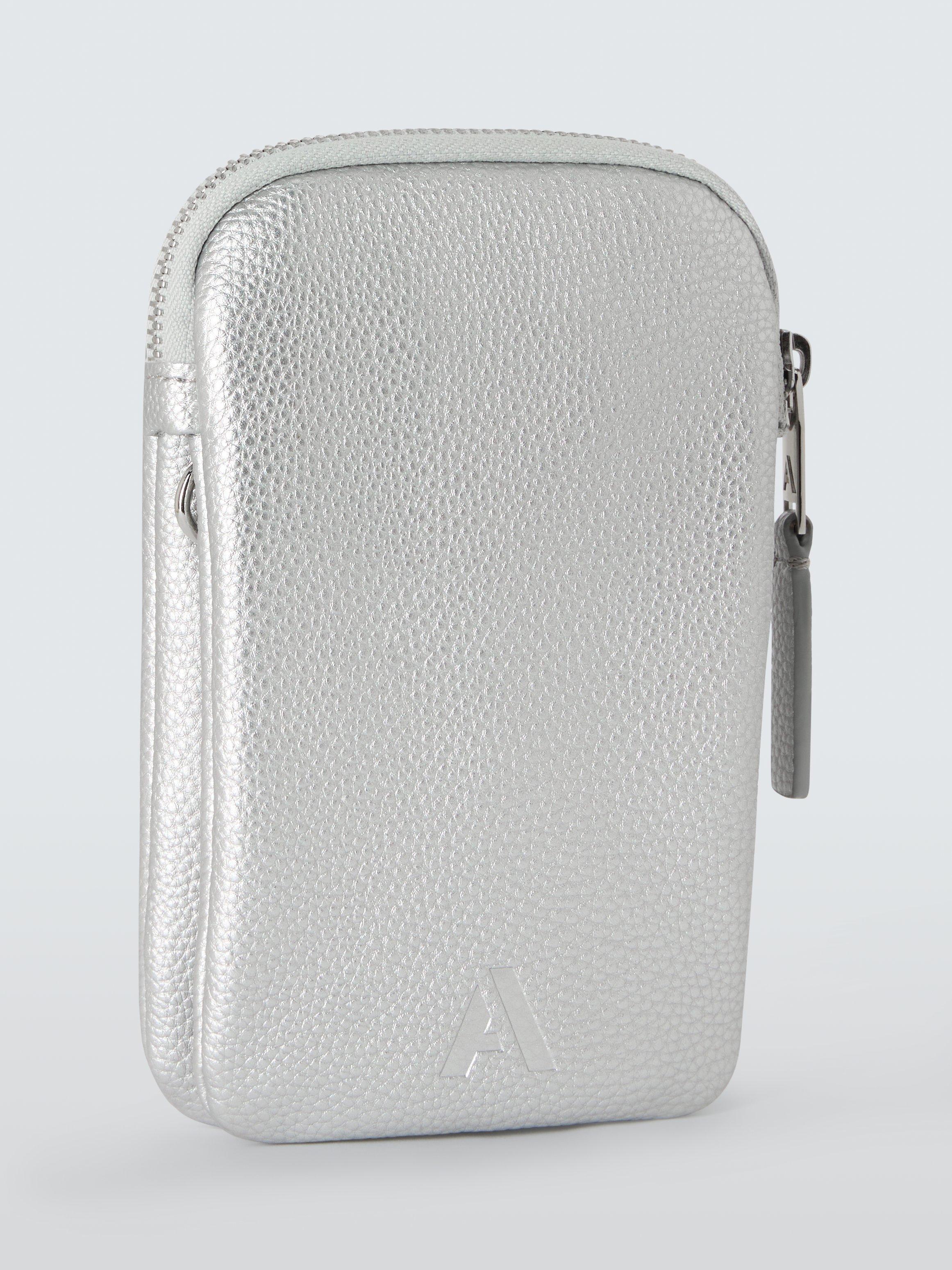 Product image 3 of 5, which shows John Lewis ANYDAY Soft Crossbody Phone Bag, Silver