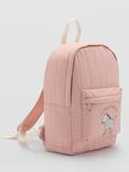 Mango Zebra Embroidered Backpack, Pastel Pink