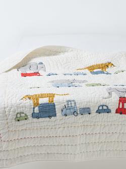 John Lewis Kids' Animal Transport Quilt, 0.21Tog, Multi