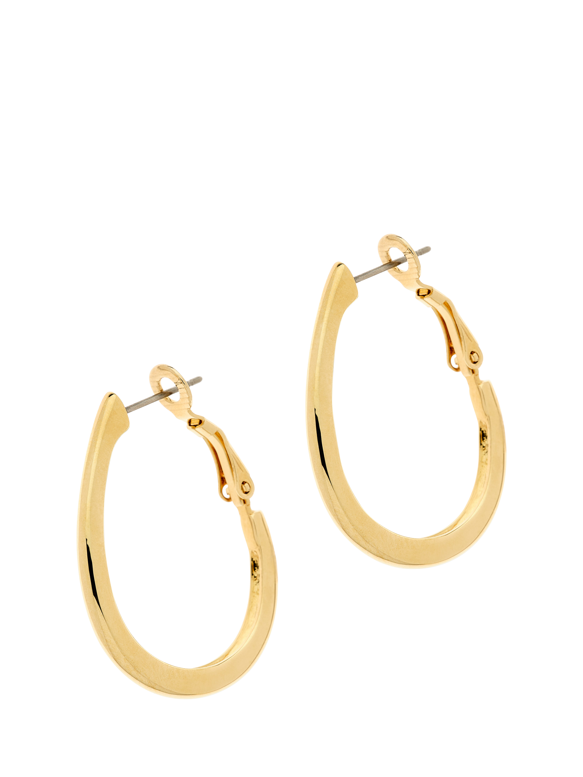 Product image 1 of 3, which shows Melissa Odabash Oval Hoop Earrings, Gold