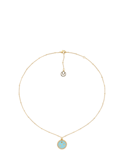 Melissa Odabash Stars and Crystal Enamel Pendant Necklace, Gold, Gold