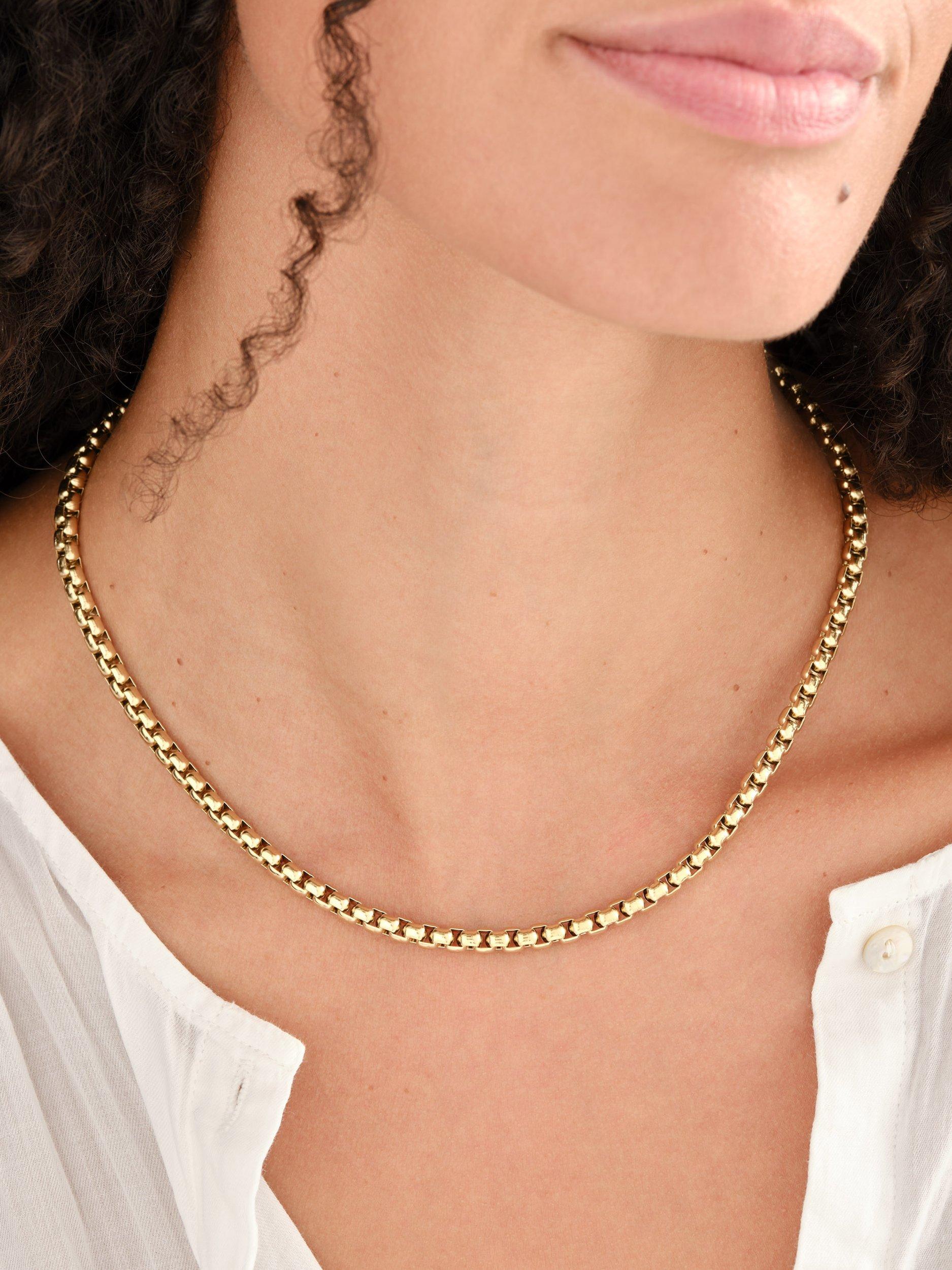 Product image 2 of 3, which shows Melissa Odabash Rope Chain Necklace, Gold