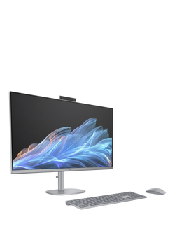 HP OmniStudio X 32-c0002na All-in-One Desktop PC, Intel Core Ultra 7 Processor, 16GB RAM, 1TB SSD, 31.5" 4K Ultra HD, Meteor Silver, Meteor Silver