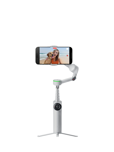 Insta360 Flow 2 Pro AI Tracking Smartphone Stabiliser & Selfie Stick Tripod, Grey - view 2, Grey