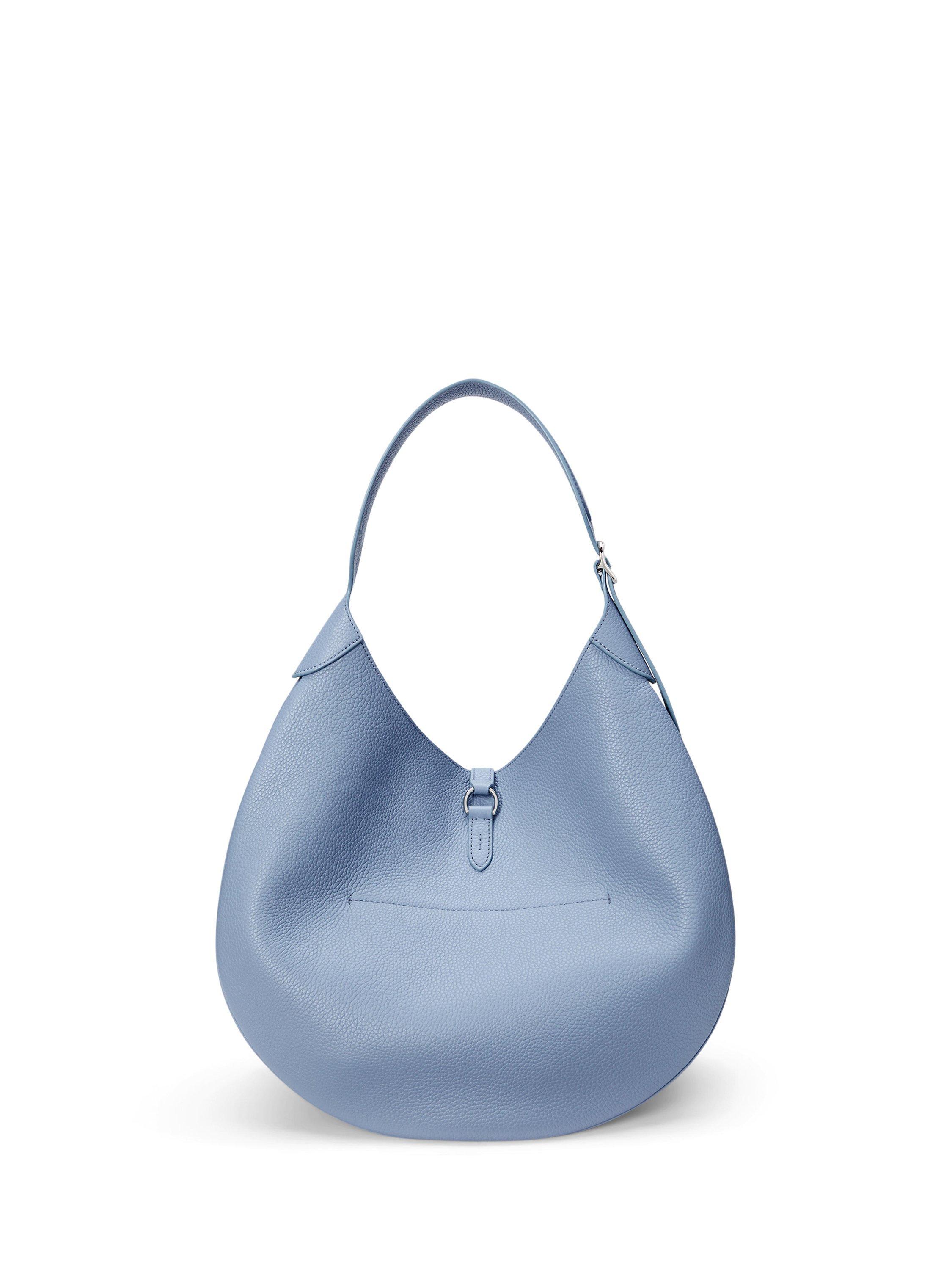 Product image 2 of 5, which shows Polo Ralph Lauren Polo ID Leather Medium Shoulder Bag, Faded Denim
