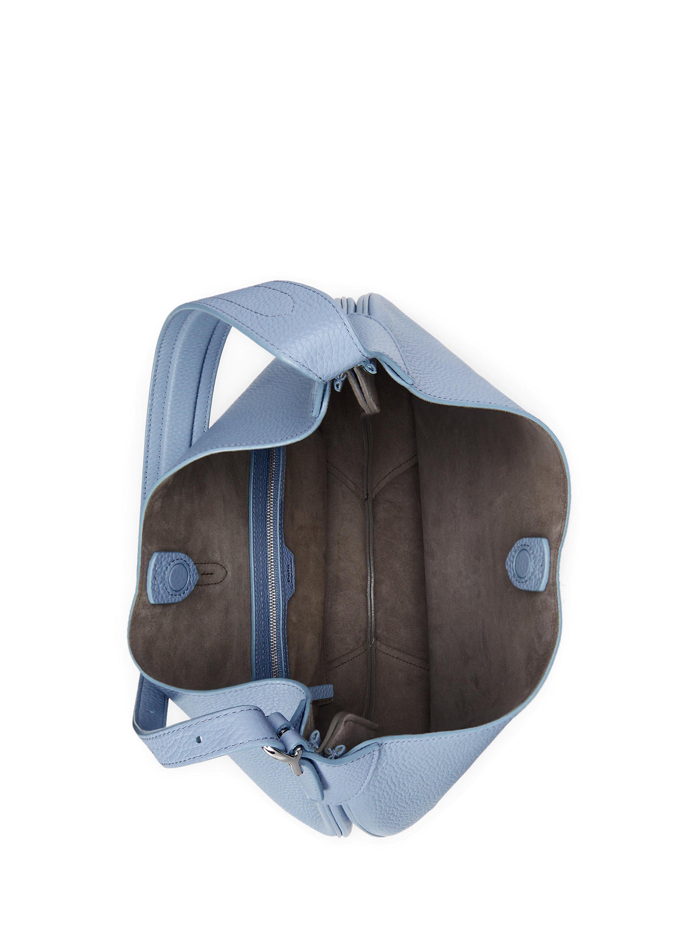 Product image 4 of 5, which shows Polo Ralph Lauren Polo ID Leather Medium Shoulder Bag, Faded Denim