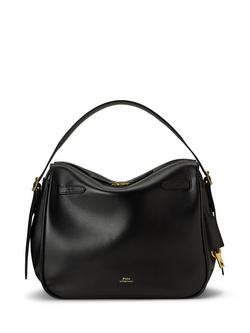 Polo Ralph Lauren Polo ID Leather Satchel, Black, Black