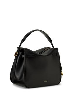 Polo Ralph Lauren Polo ID Leather Satchel, Black - view 2, Black