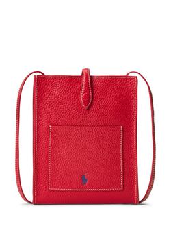 Polo Ralph Lauren Leather Pocket Crossbody Bag, Cherry