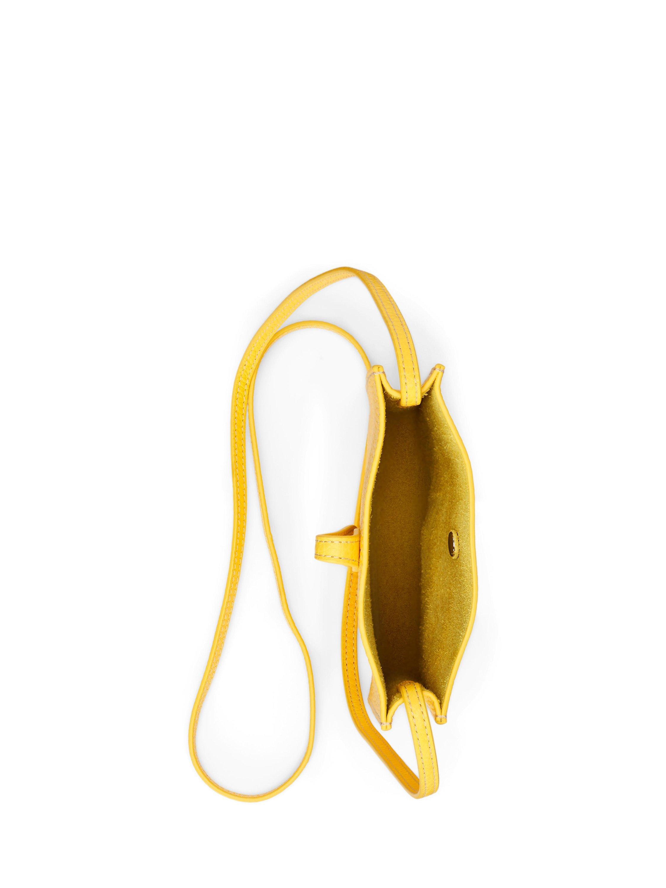 Product image 4 of 5, which shows Polo Ralph Lauren Leather Pocket Crossbody Bag, Canary Yellow