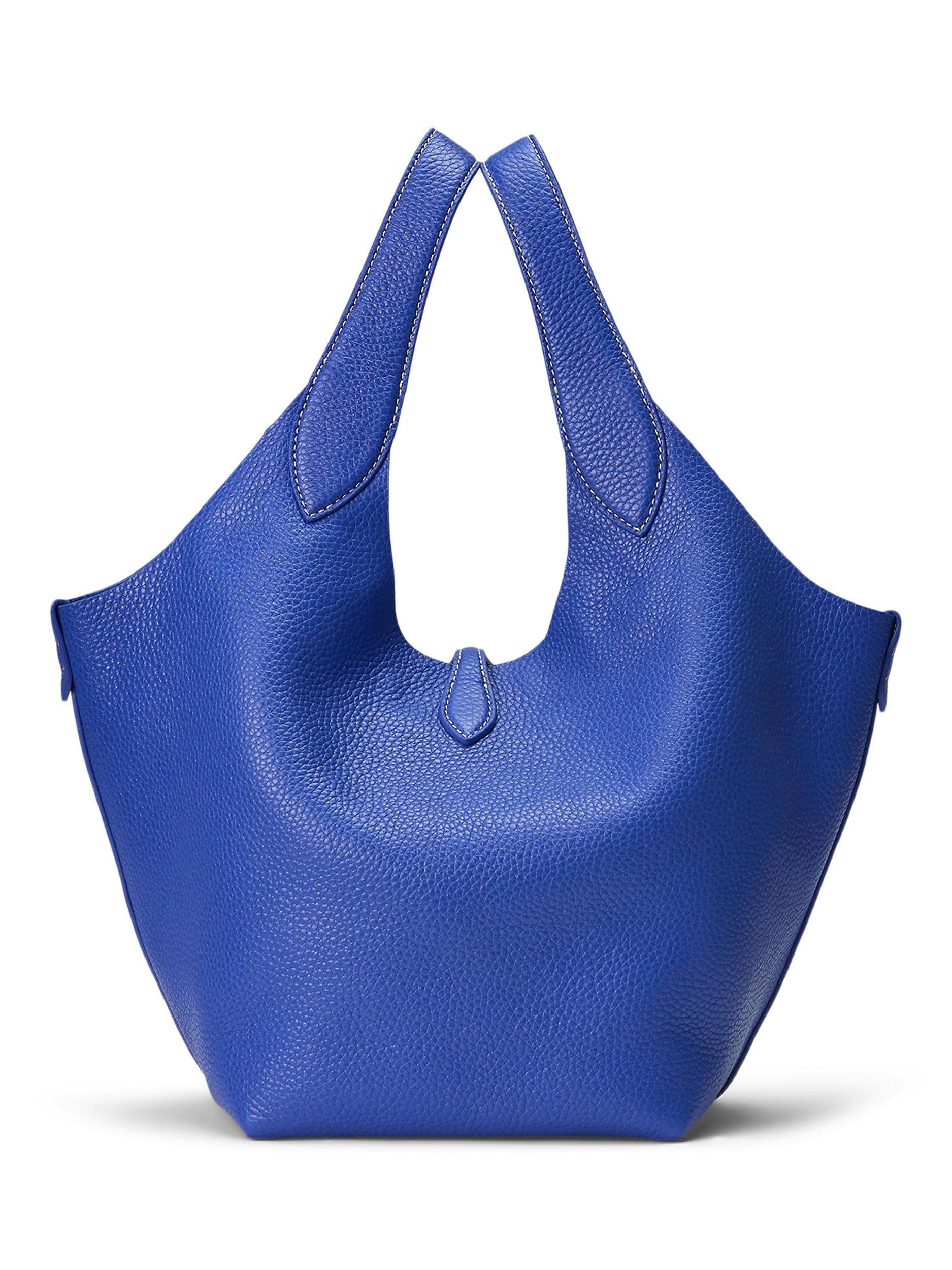 Product image 3 of 5, which shows Polo Ralph Lauren Leather Tote Bag, Blue