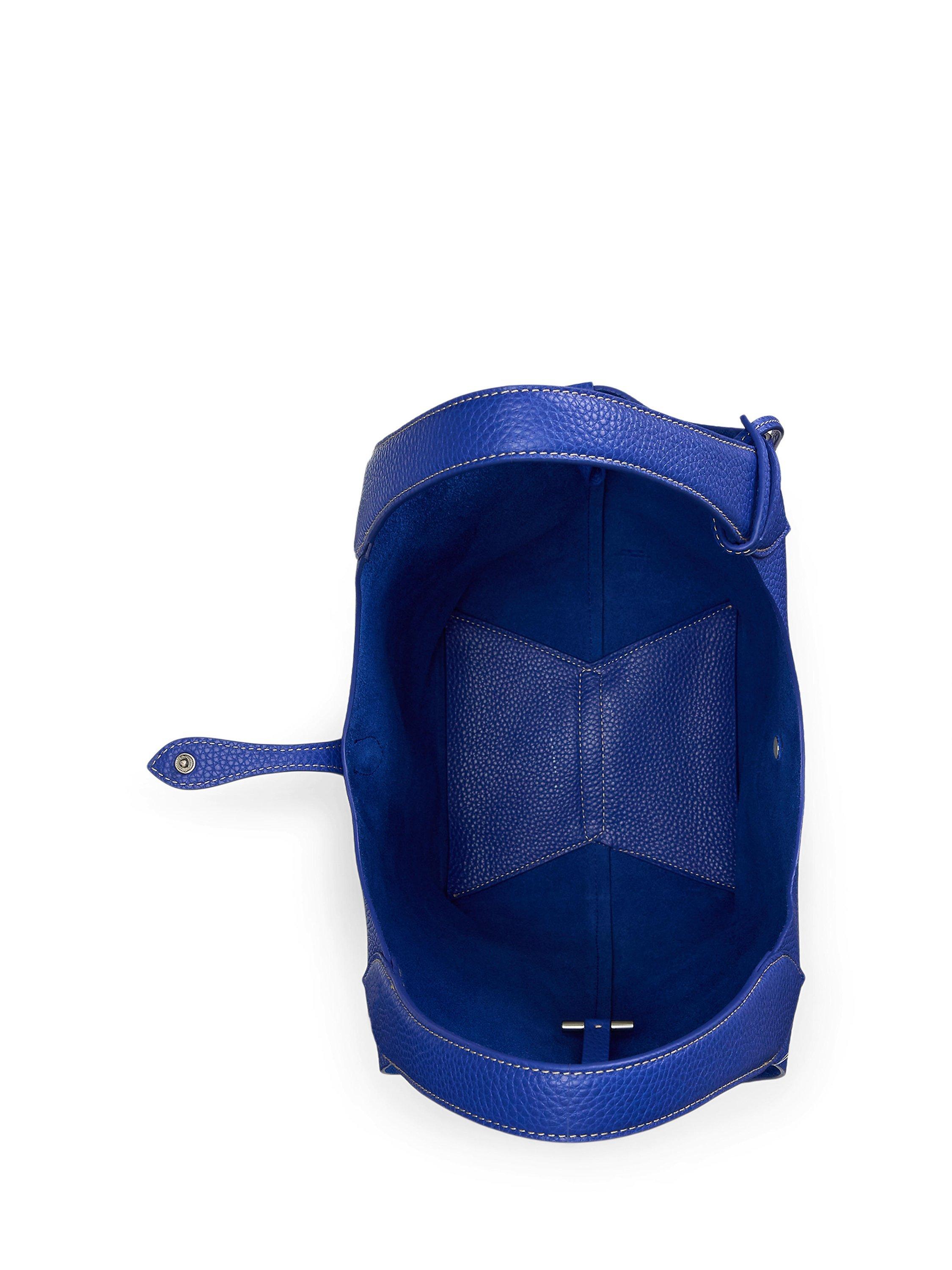 Product image 4 of 5, which shows Polo Ralph Lauren Leather Tote Bag, Blue