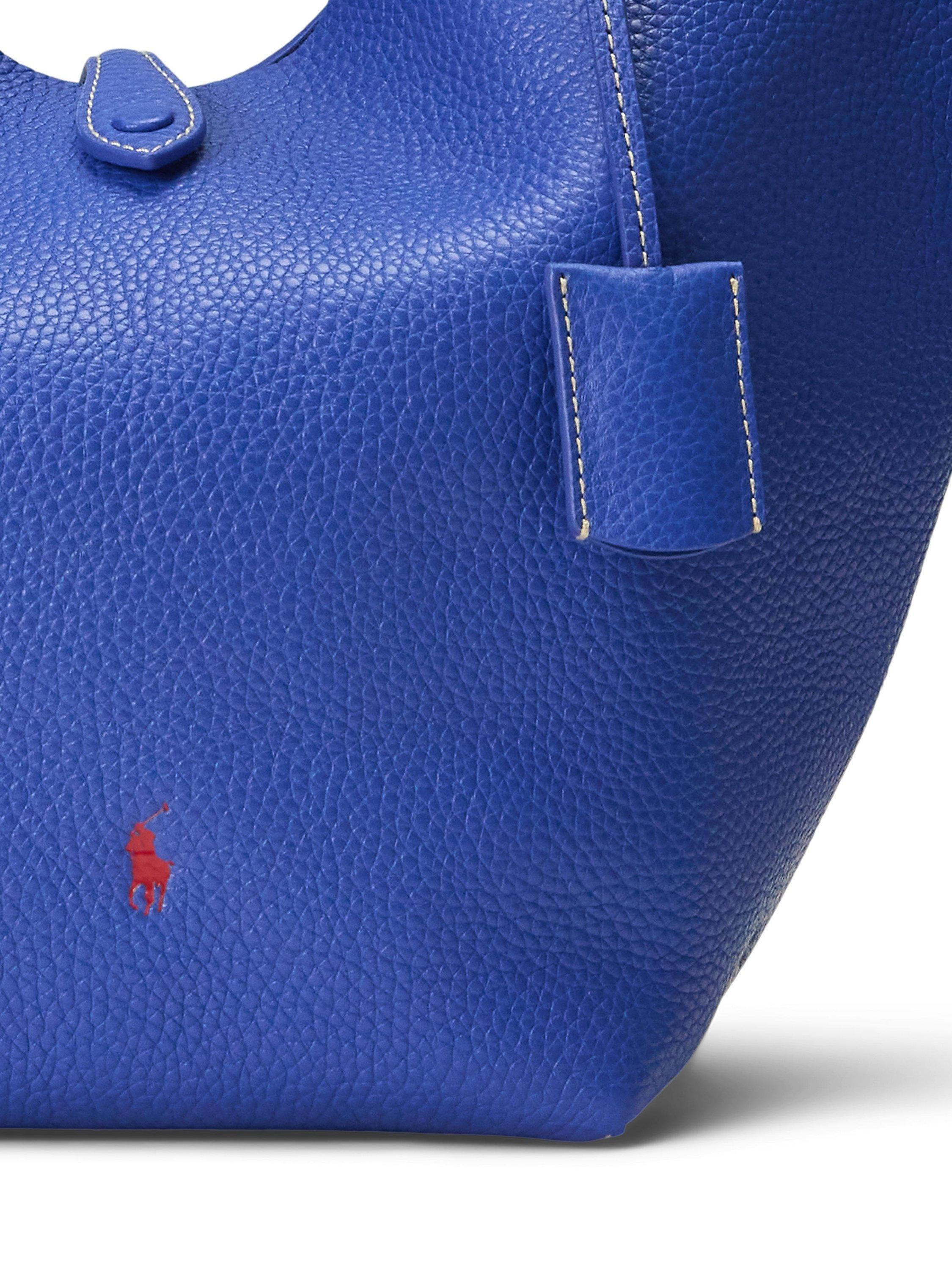 Product image 5 of 5, which shows Polo Ralph Lauren Leather Tote Bag, Blue