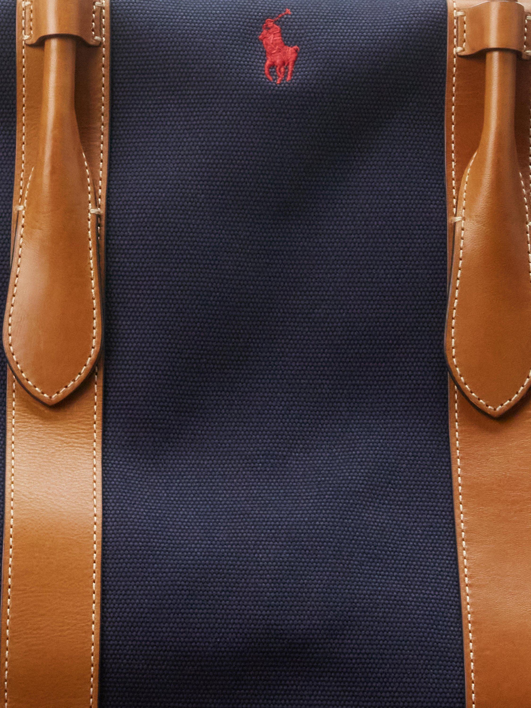 Product image 5 of 6, which shows Polo Ralph Lauren XL Tote Bag, Navy/Cuoio