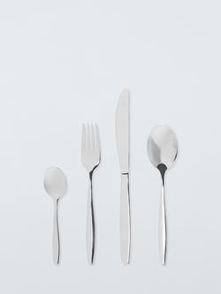 John Lewis ANYDAY Eat Stainless Steel Cutlery Set, 16 Piece/4 Place Settings, Silver