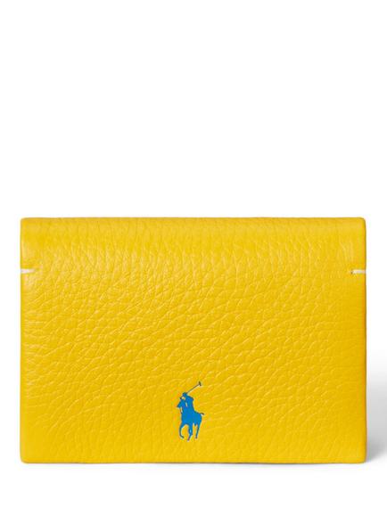 Polo Ralph Lauren Logo Leather Purse, Yellow, Yellow