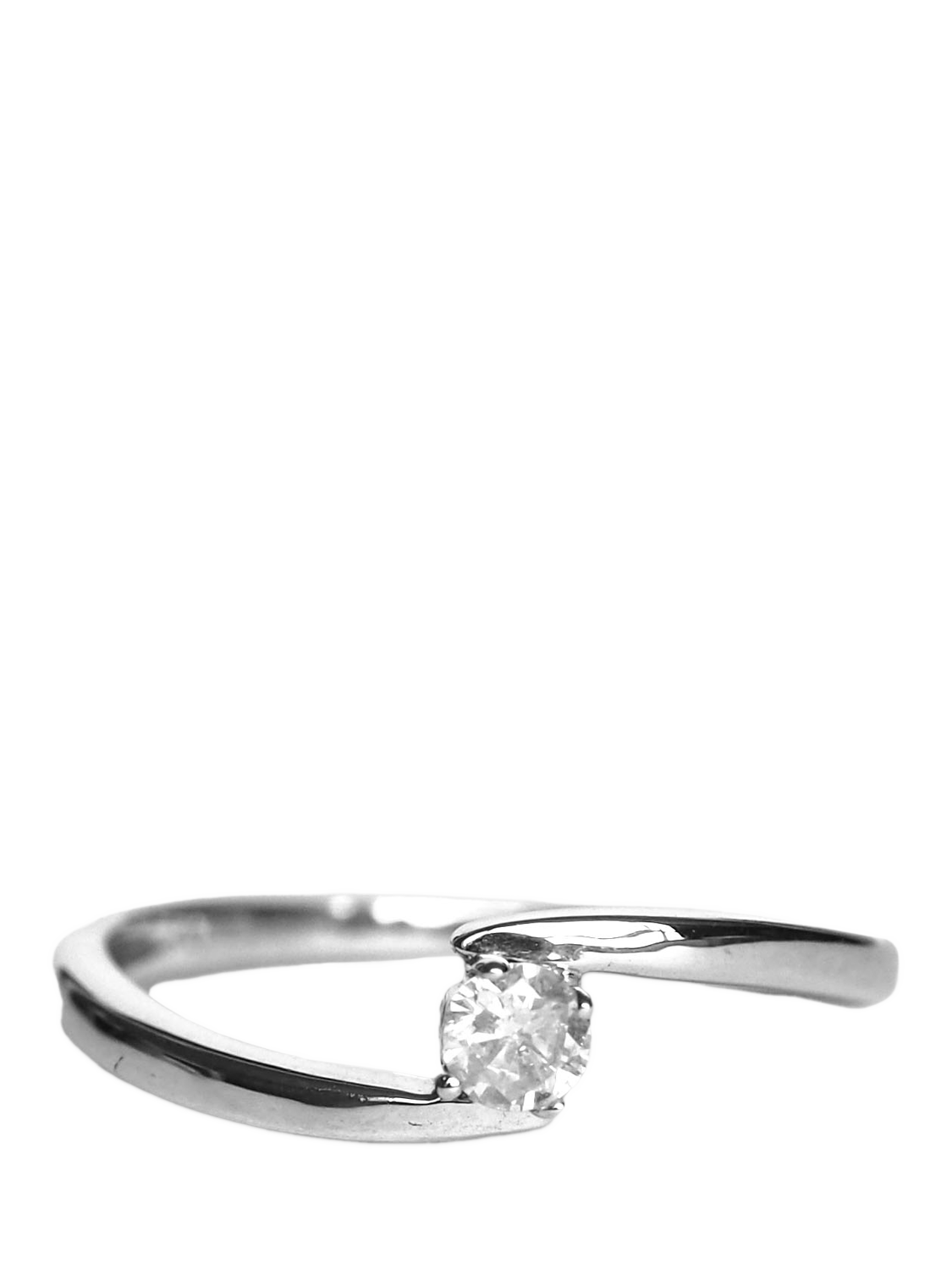Product image 1 of 1, which shows L & T Heirlooms Pre-Loved 9ct White Gold Diamond Solitaire Ring