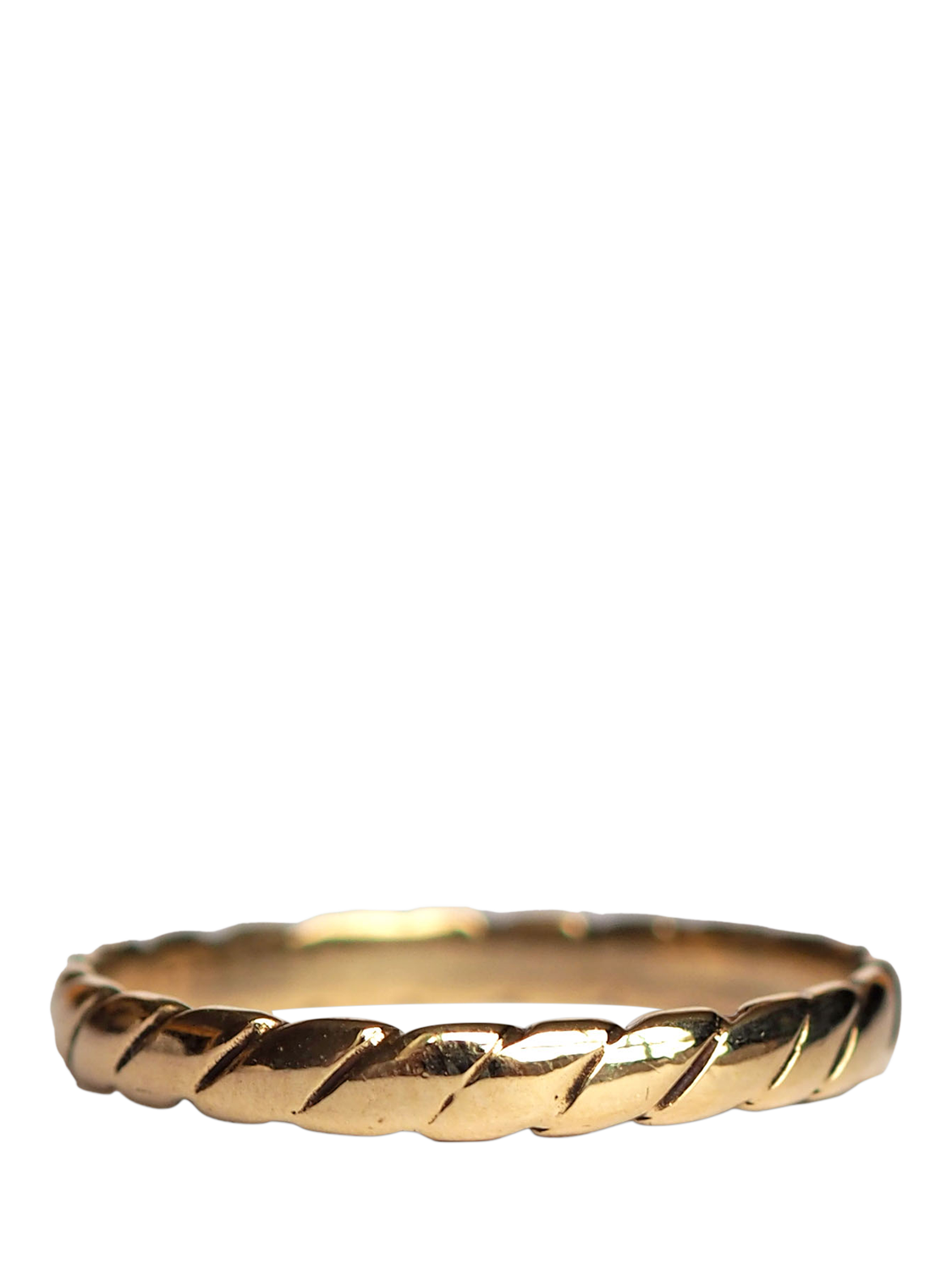 Product image 1 of 1, which shows L & T Heirlooms Pre-Loved 9ct Yellow Gold Rope Twist Band Ring