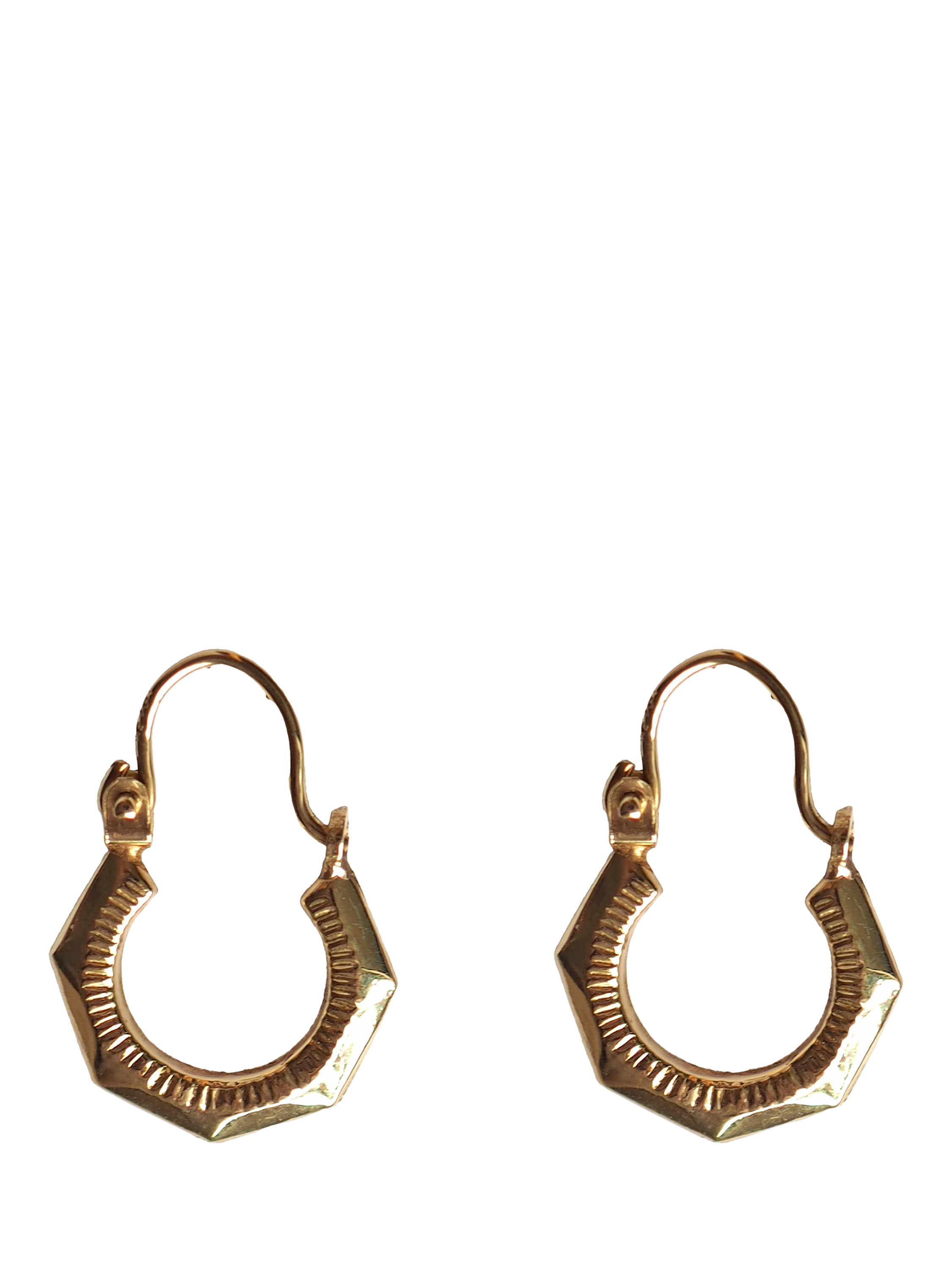 L & T Heirlooms Pre-Loved 9ct Yellow Gold Creole Hoop Earrings