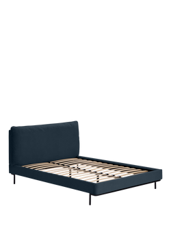 MADE Harlow Bed Frame, Double, Navy