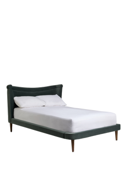 MADE Sawyer Velvet Upholstered Bed Frame, Super King Size, Gunmetal, Gunmetal