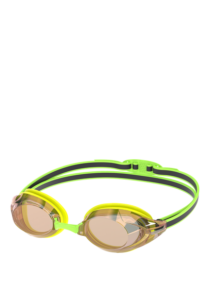 Speedo Vanquisher 3.0 Swimming Goggles, Yellow/Grey/Mirror, Yellow/Grey/Mirror