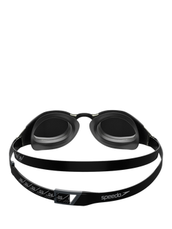 Speedo Fastskin Hyper Elite Mirror Swimming Goggles, Black/Grey/Chrome - view 2, Black/Grey/Chrome