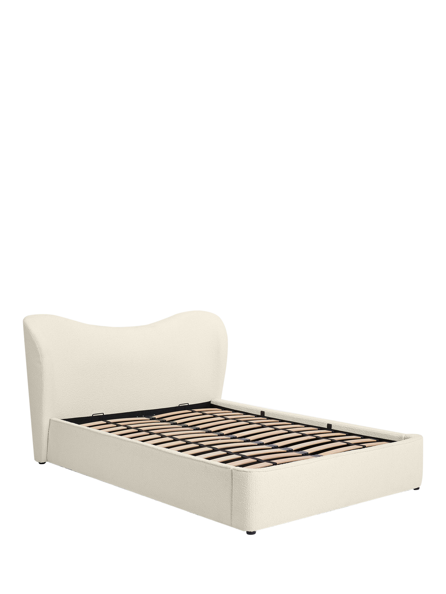 MADE Kooper Boucle Upholstered Ottoman Storage Bed Frame, Super King Size