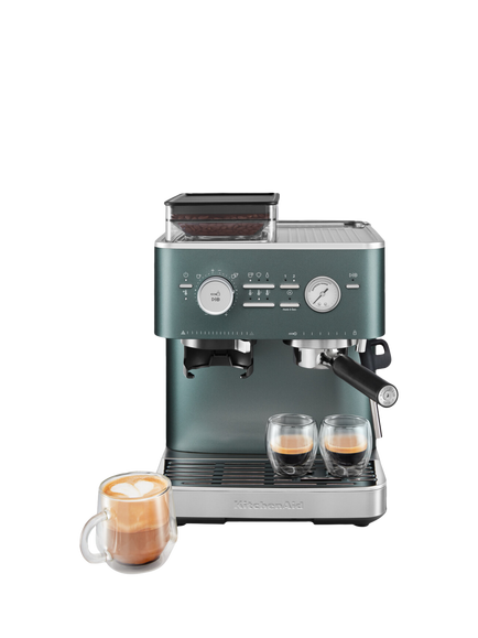 KitchenAid 5KES6551B Semi Automatic Espresso Machine with Burr Grinder, Juniper
