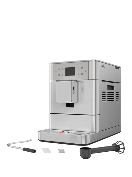 KitchenAid 5KES8556BSX Fully Automatic Espresso Coffee Machine, Stainless Steel - view 2, Stainless Steel