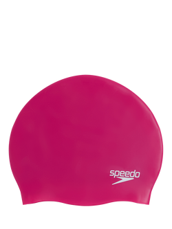 Speedo Adult Moulded Silicone Swimming Cap, Electric Pink, Electric Pink