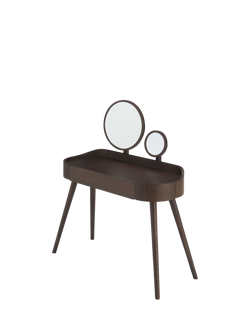 MADE Odie Dressing Table & Mirrors, Dark Oak