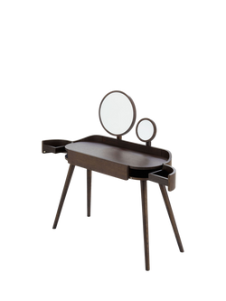 MADE Odie Dressing Table & Mirrors - view 2, Dark Oak