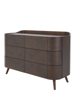 MADE Odie Wide 6 Drawer Chest, Dark Oak