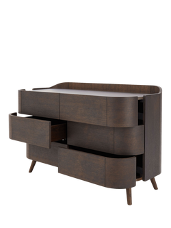 MADE Odie Wide 6 Drawer Chest - view 2, Dark Oak