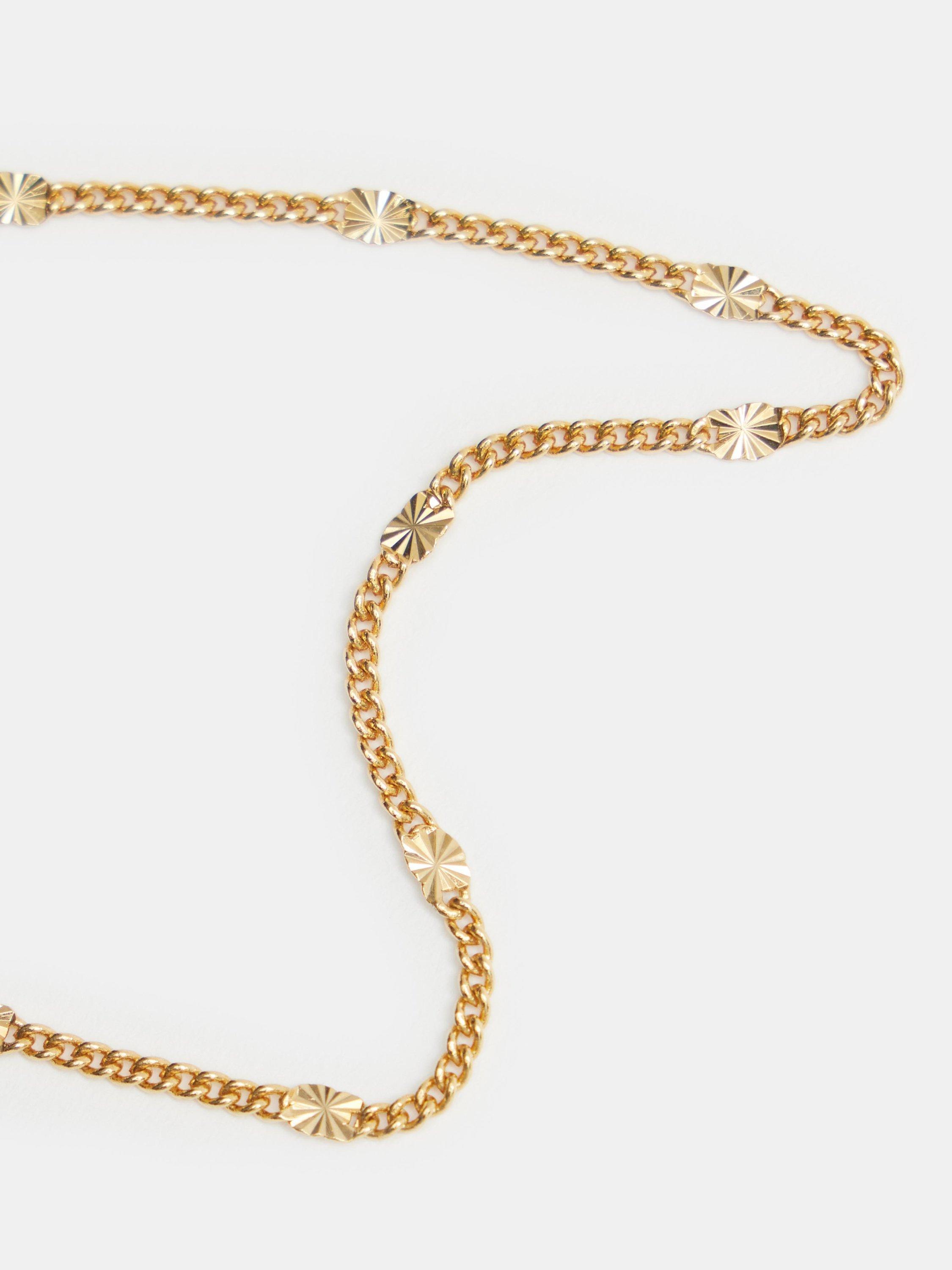 Product image 3 of 5, which shows HUSH Violet Chain Bracelet, Gold