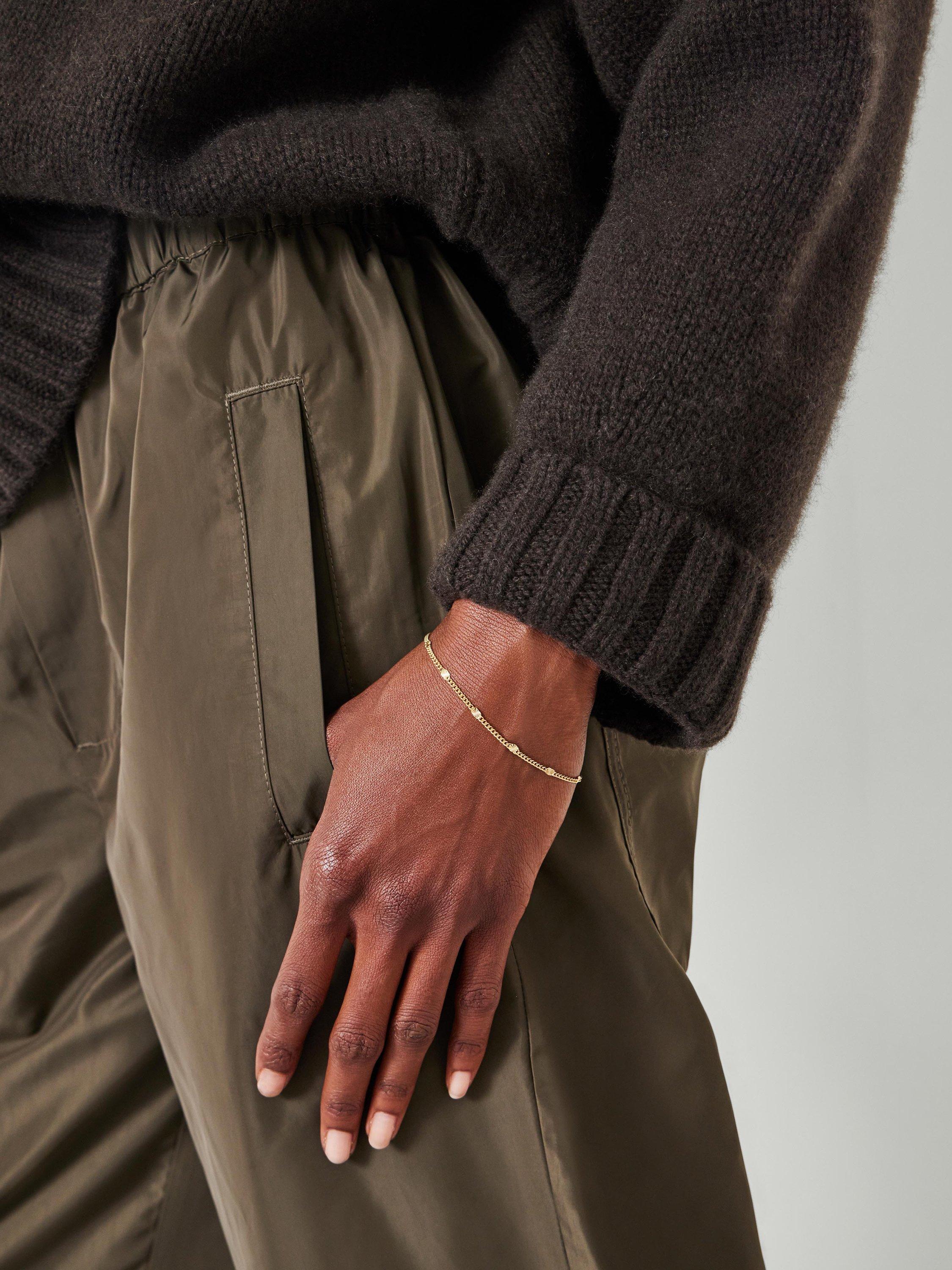 Product image 5 of 5, which shows HUSH Violet Chain Bracelet, Gold